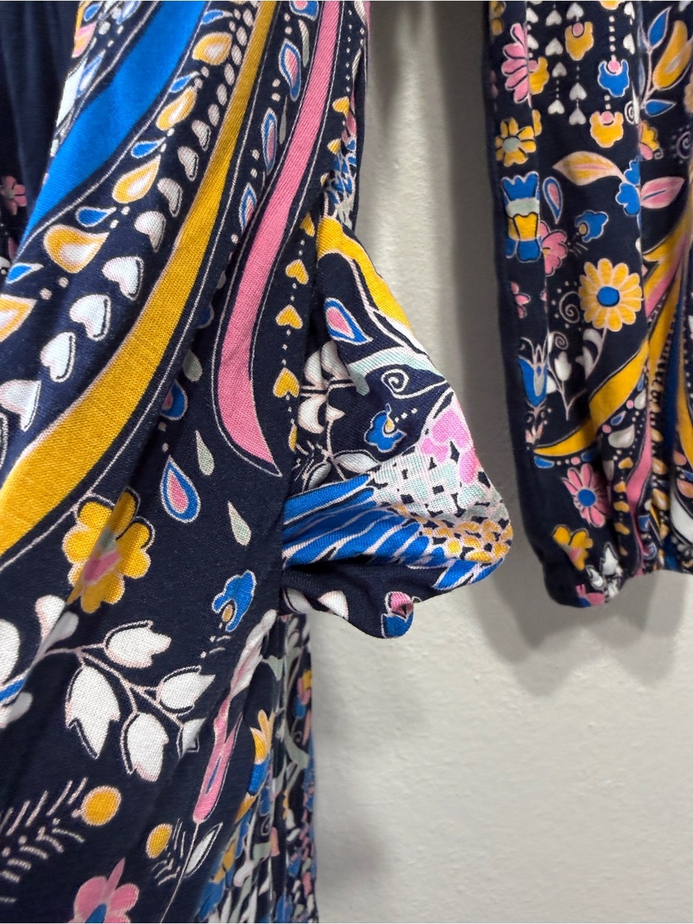 Boden Lily Long Sleeve Midi Dress Bird Floral Print Pockets US 6R - Picture 5 of 7
